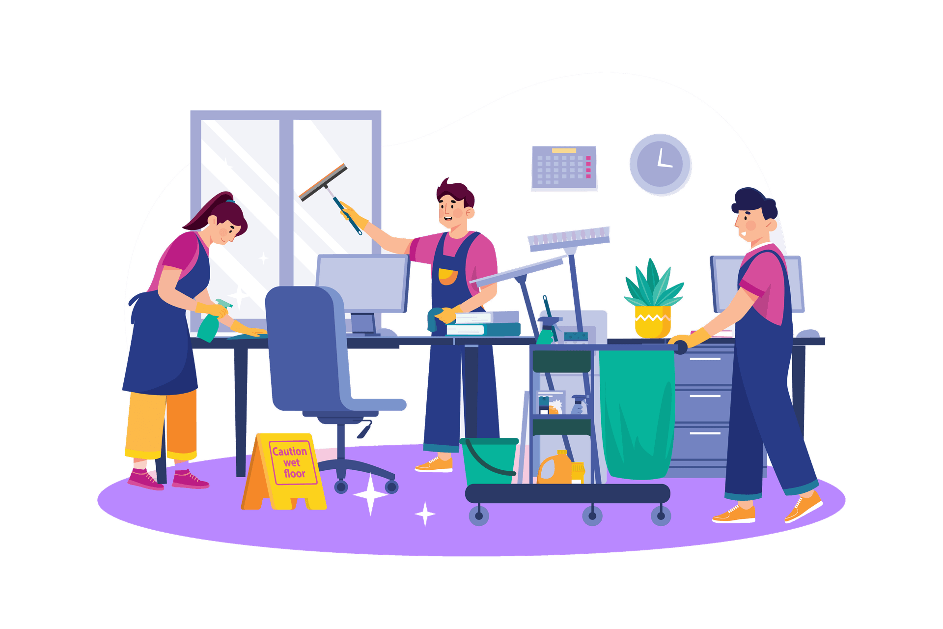Cleaning service illustration