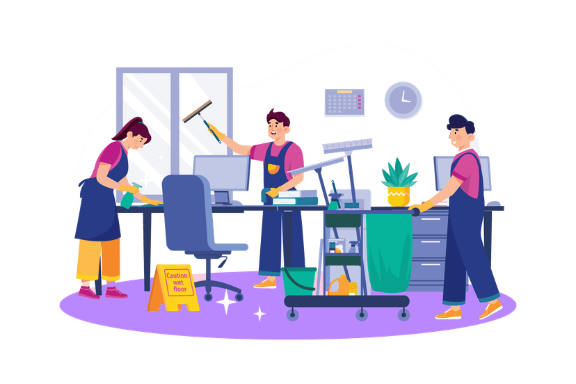 Cleaning service illustration